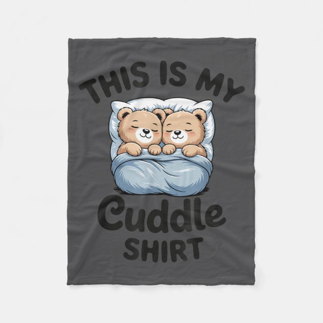 Couverture Polaire Cute Matching Bear This Is My Cuddle  (Devant)