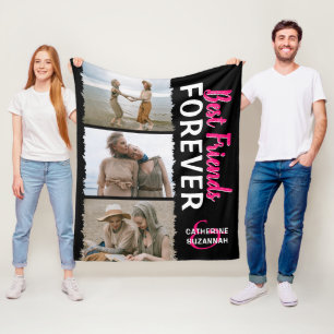 Couverture Polaire Cute 'Meilleures amies pour toujours' 3 Photo