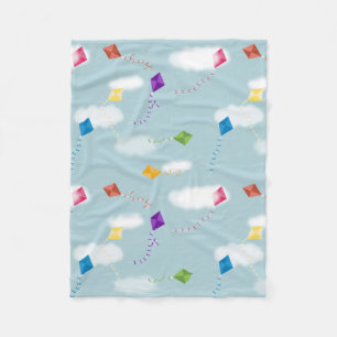Couverture Polaire Cute Multicolore Flying Kites Motif pour enfants