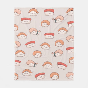 Couverture Polaire Cute Nigiri Sushi Motif sans couture