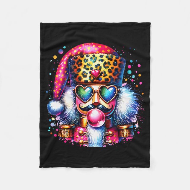 Couverture Polaire Cute Nutcracker Blowing Bubble Gum Nk Christmas Pa (Devant)