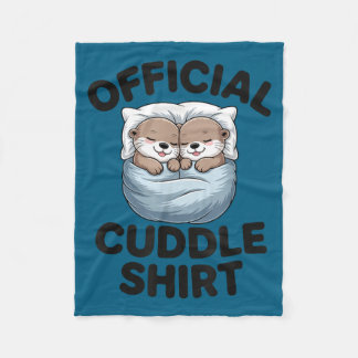 Couverture Polaire Cute Otter Couple Cozy Cuddle 