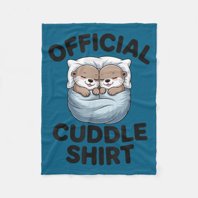 Couverture Polaire Cute Otter Couple Cozy Cuddle  (Devant)
