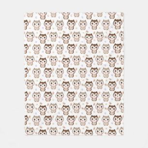 Couverture Polaire Cute Owl Blanket Motif polaire