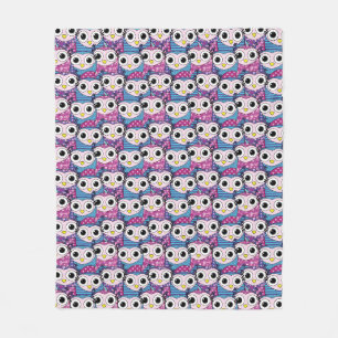 Couverture Polaire Cute Owl Motif