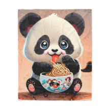 Cute Panda manger Ramen