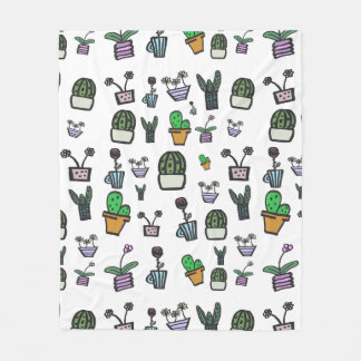 Couverture Polaire Cute Pastel Plante