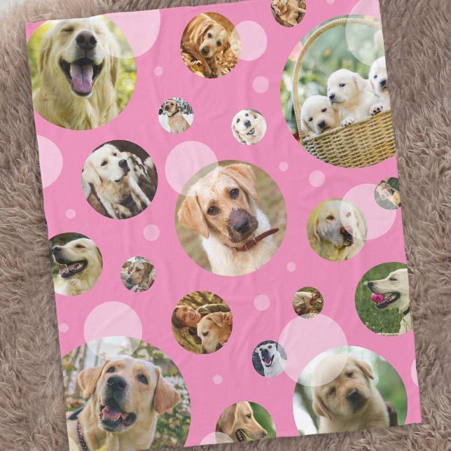Couverture Polaire Cute rose Multi Photo Famille Pet (Créateur téléchargé)