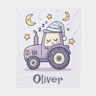 Couverture Polaire Cute Sleeping Tractor