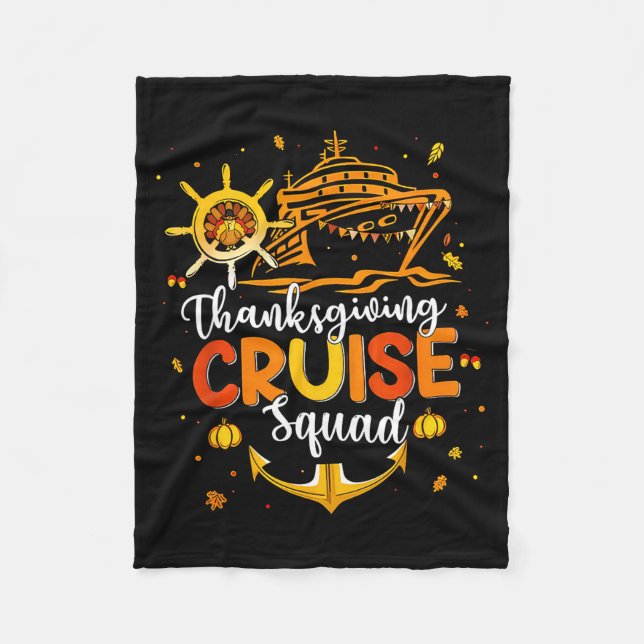 Couverture Polaire Cute Thanksgiving Cruise Squad Matching Family Vac (Devant)
