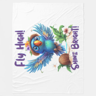 Couverture Polaire Cute Tropical Bird Fleece Blanket