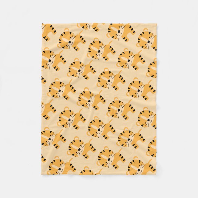 Couverture Polaire Cute Unisex Baby Tiger (Devant)