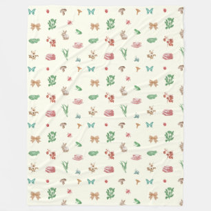 Couverture Polaire Cute Vintage Cottagecore Motif esthétique