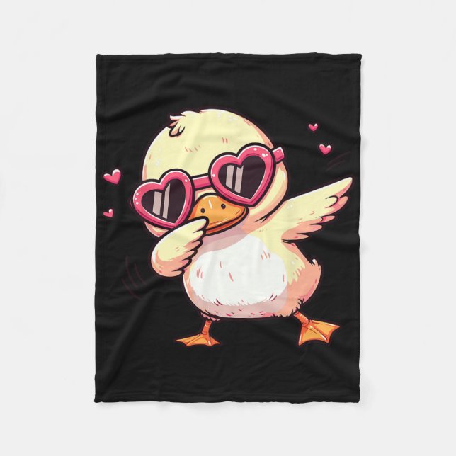 Couverture Polaire Dabbing Dance Duck Heart Sungles  (Devant)