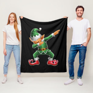 Couverture Polaire Dabbing Elf Costume de Noël Escouade Noël Noël Noë