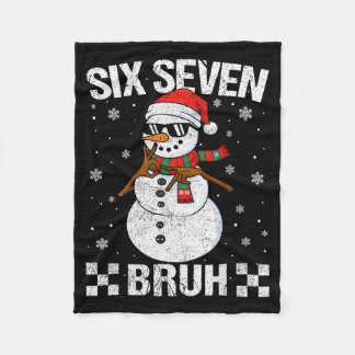 Couverture Polaire Dabbing Santa Snowman 6 7 Meme Christmas Six Seven