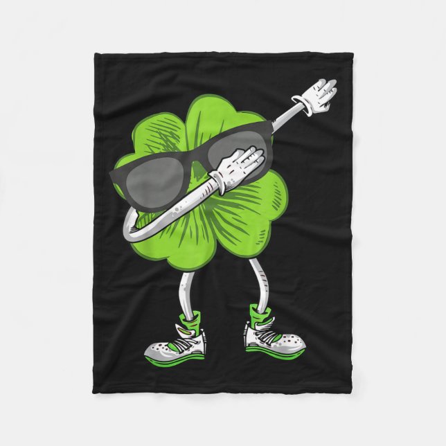 Couverture Polaire Dabbing Shamrock St Patrick's Day Funny Irish Boys (Devant)