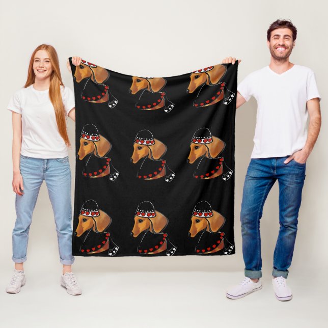 COUVERTURE POLAIRE DACHSHING (En situation)