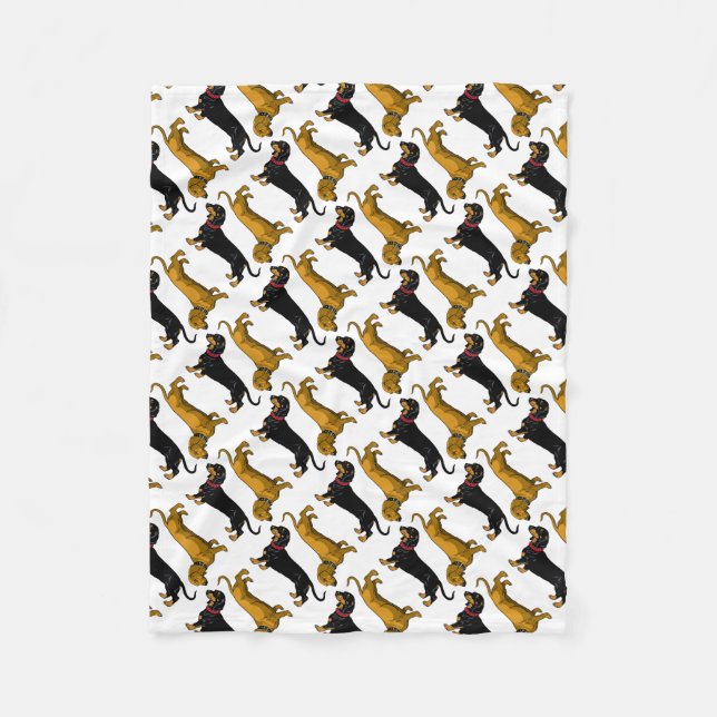 Couverture Polaire dachshund (Devant)