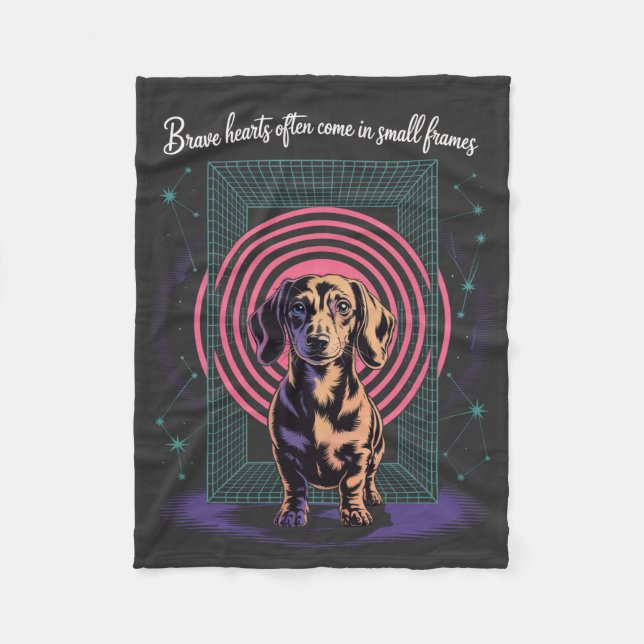 Couverture Polaire Dachshund Brave Hearts Often Come In Small Frames (Devant)