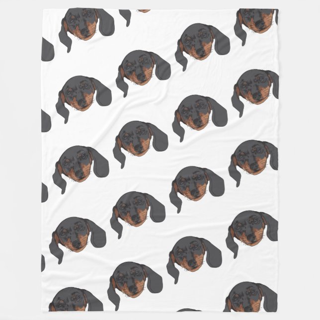 Couverture Polaire Dachshund chien Portrait (Devant)