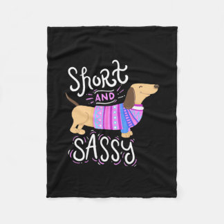 Couverture Polaire Dachshund Court Et Sassy
