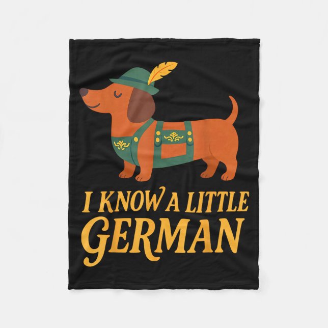 Couverture Polaire Dachshund I Know Little German Dog Women Men  (Devant)