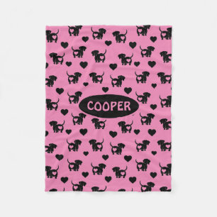 Couverture Polaire Dachshund Love Toece Blanket Chien
