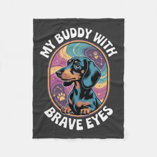 Couverture Polaire Dachshund My Buddy With Brave Eyes