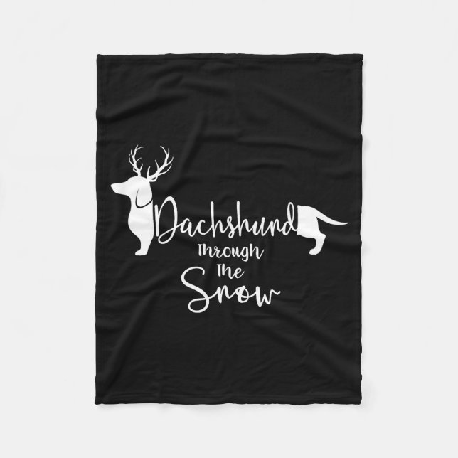 Couverture Polaire Dachshund Snow Cute Wiener Weiner Dog Owner Christ (Devant)