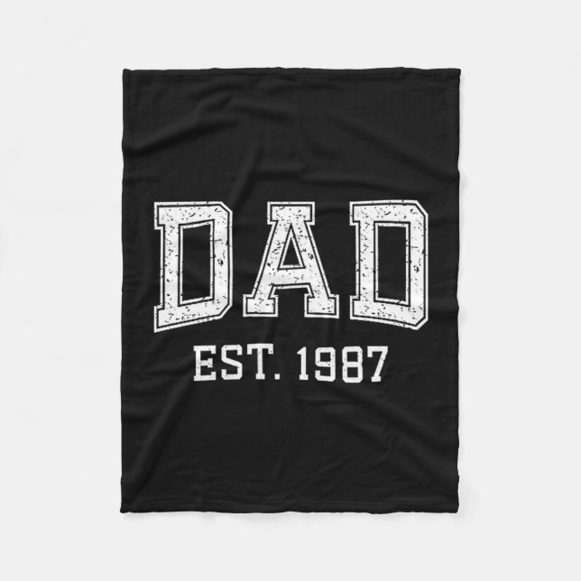 Couverture Polaire Dad Est 1987 Dad D Fathers Day Ized  (Devant)