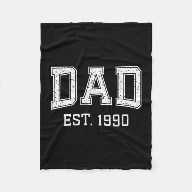 Couverture Polaire Dad Est 1990 Dad D Fathers Day Ized  (Devant)