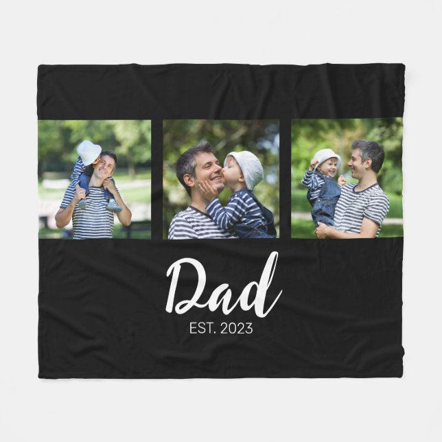 Couverture Polaire Dad Established Elegabt Script Black 3 Photo (Devant (Horizontal))