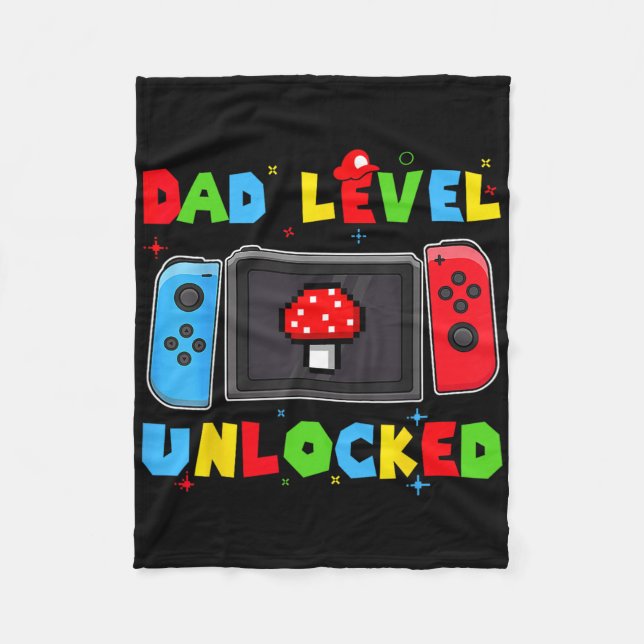 Couverture Polaire Dad Level Unlocked New Dad To Be Gamer Father's Da (Devant)