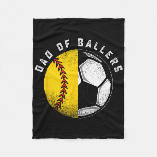 Couverture Polaire Dad Of Llers Father Son Softll Soccer Player Coach