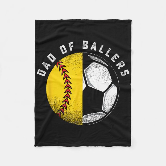 Couverture Polaire Dad Of Llers Father Son Softll Soccer Player Coach (Devant)