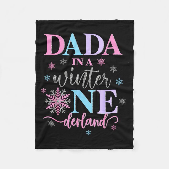 Couverture Polaire Dada In A Winter Onederland Birthday Girl Sweet Sn (Devant)