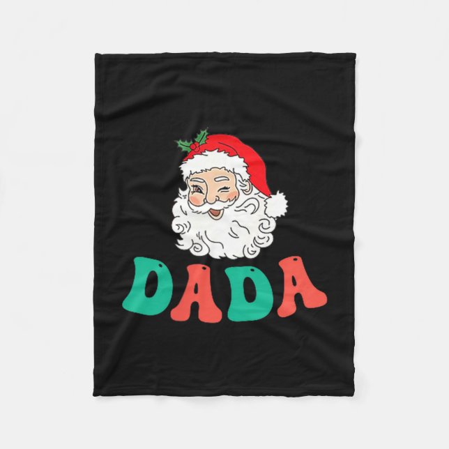 Couverture Polaire Dada Of 1st Birthday Pajamas Christmas Santa Match (Devant)