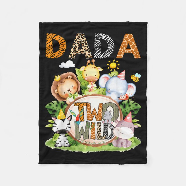 Couverture Polaire Dada Of The Two Wild Safari Jungle 2nd Birthday Bo (Devant)