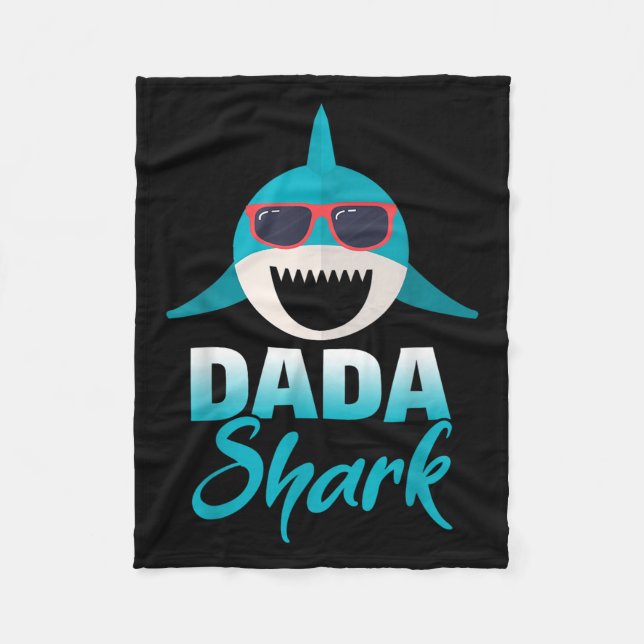 Couverture Polaire Dada Shark Portant un Cool Sungles Papa (Devant)