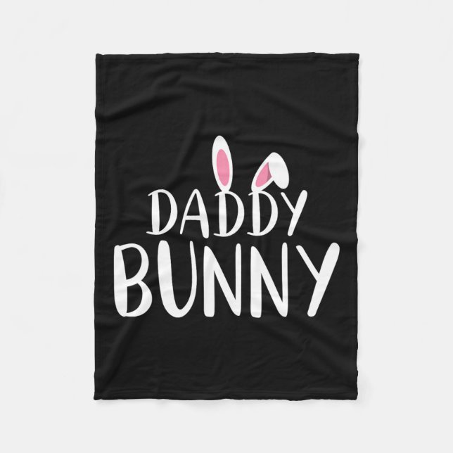 Couverture Polaire Daddy Bunny Pregnant Pâques Maman jumelée Couple (Devant)