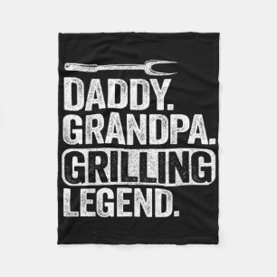 Couverture Polaire Daddy Grandpa Grilling Légende Fumer Viande Drôle 