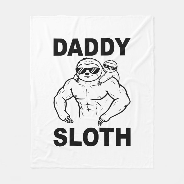 Couverture Polaire Daddy Sloth (Devant)