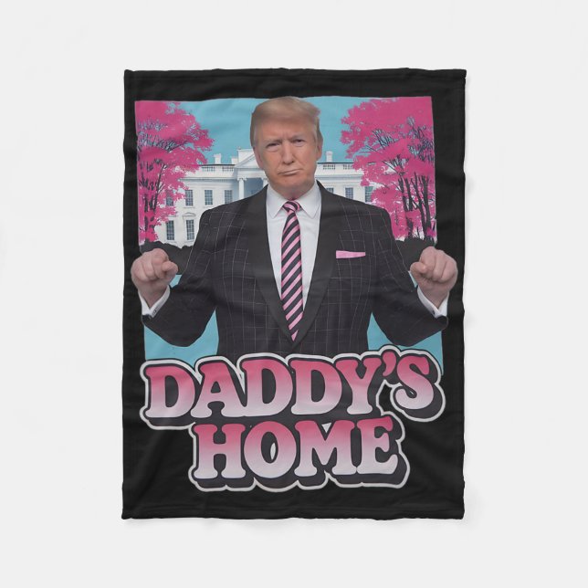 Couverture Polaire Daddy's Home Take America Ck Funny Pink Donald Tru (Devant)
