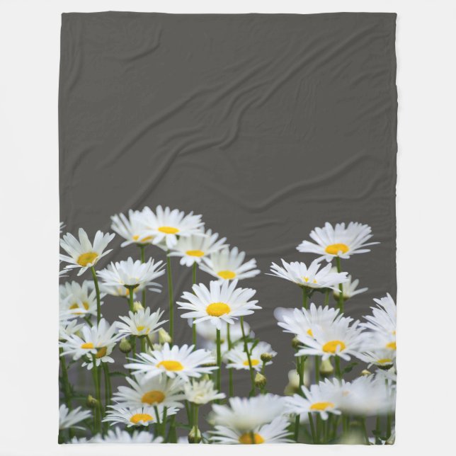 Couverture Polaire Daisies on Grey (Devant)