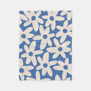 Couverture Polaire Daisy Time Retro Moderne Floral Abstrait Motif