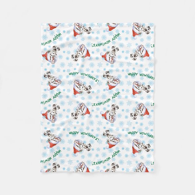 Couverture Polaire Dalmate heureux de Howlidays (Devant)