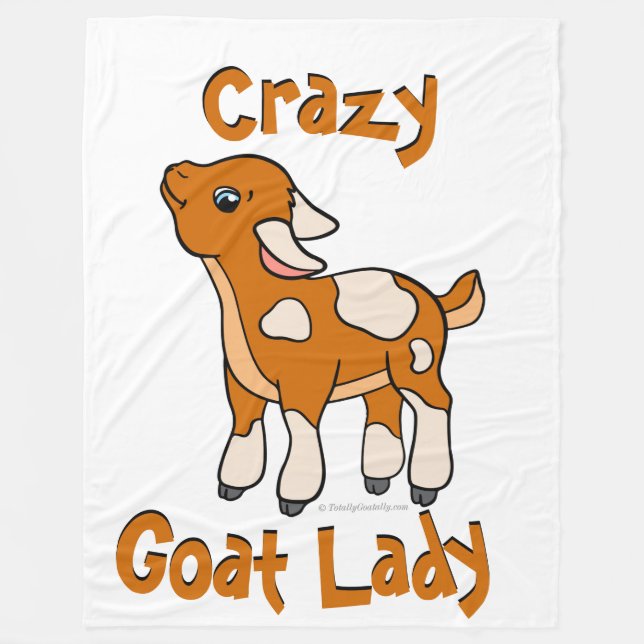 Couverture Polaire DAME DE CHÈVRE CRAZY | par TotallyGoatally™ (Devant)