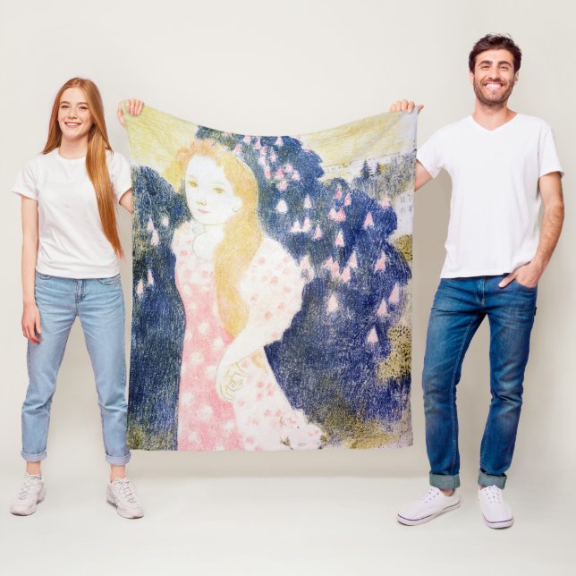 Couverture Polaire Dame en Robe rose, Maurice Denis (En situation)