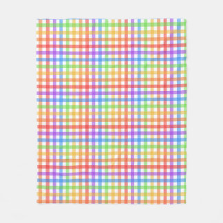 Couverture Polaire Damier Géométrique à Carreaux Gingham Arc-en-Ciel